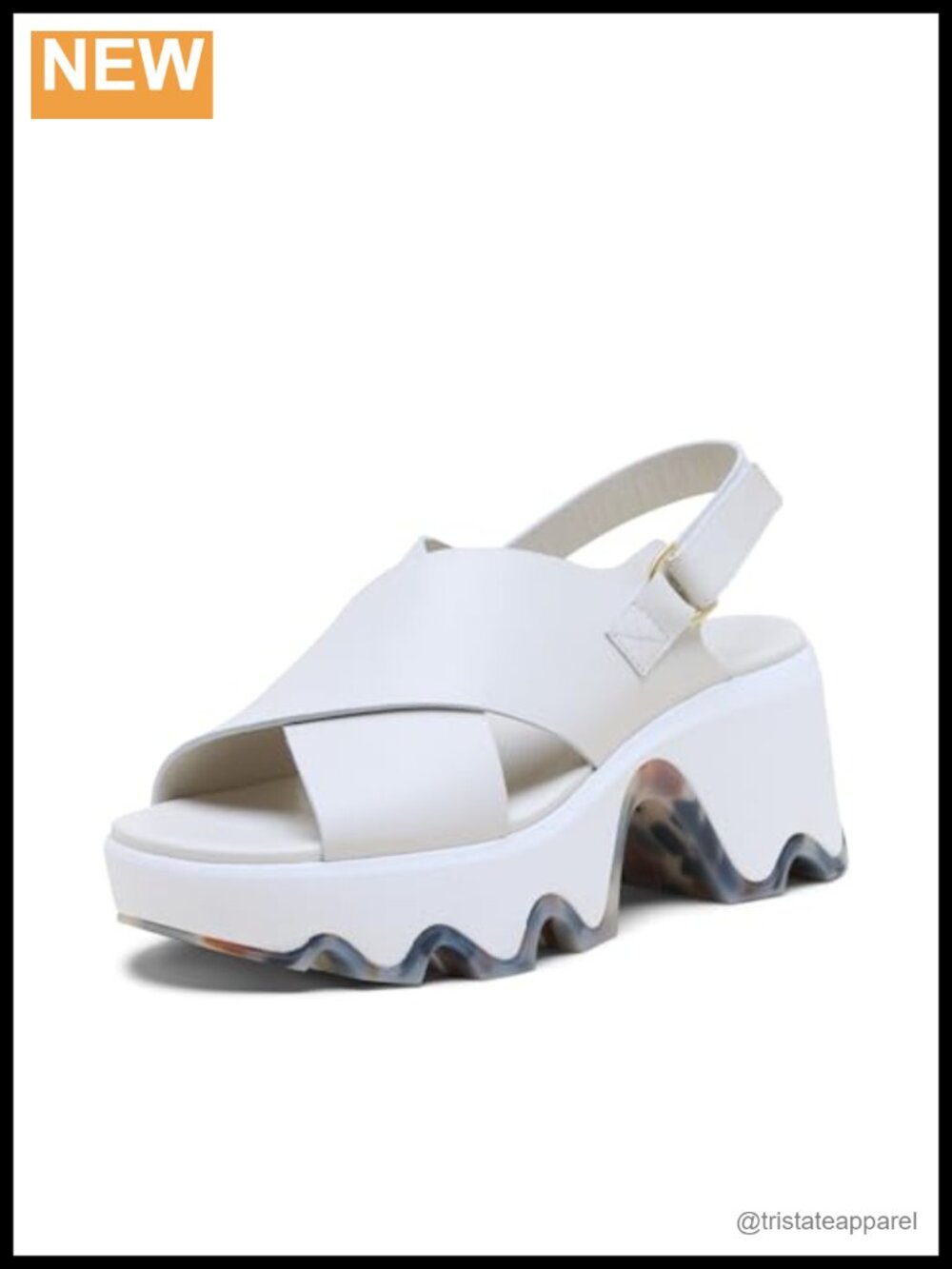Women's Slingback Sport Sandals with Crossover Straps, EVA Footbed